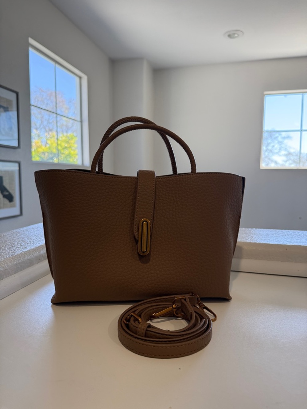 ❌❌SOLD❌❌ Classic Pebbled Leather Tote Bag in Brown